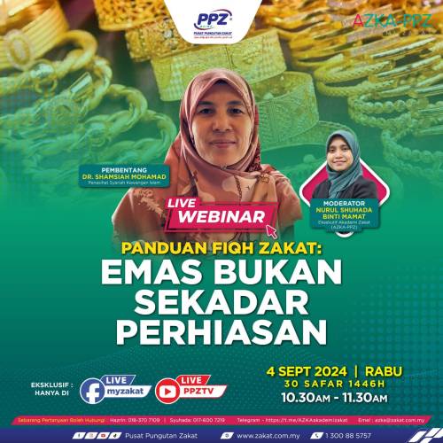 AZKA Webinar – Panduan Fiqh Zakat: Emas Bukan Sekadar Perhiasan