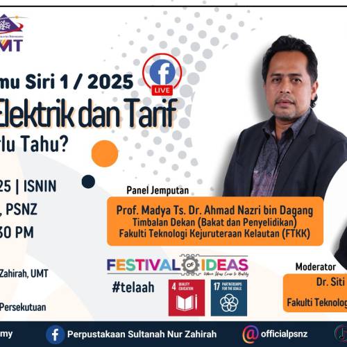 WEBINAR@PSNZ: SEMBANG ILMU SIRI 1/2025 – TENAGA ELEKTRIK DAN TARIF: APA KITA PERLU TAHU?