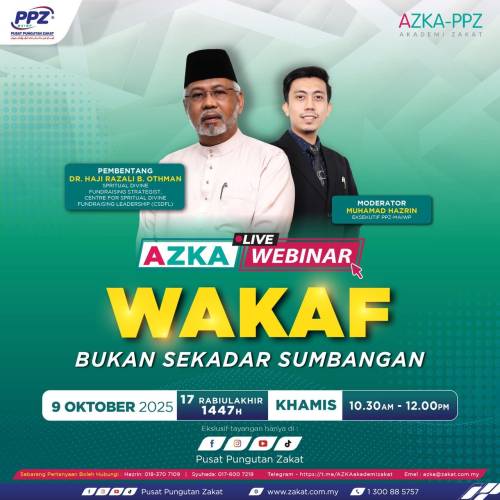 WEBINAR – WAKAF BUKAN SEKADAR SUMBANGAN
